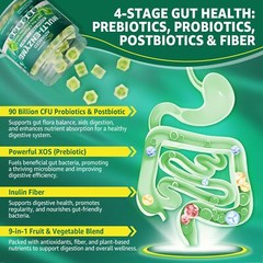 Digestive Enzymes Gummies for Women & Men Multi-Enzymes with 90Billion CFU Pr…