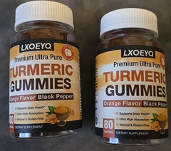 lxoeyq turmeric gummies 80 count 2 bottles