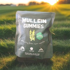 Mullein Gummies | 60 Gummies | Pear Flavor 🍐 | Natural | Lung Detox
