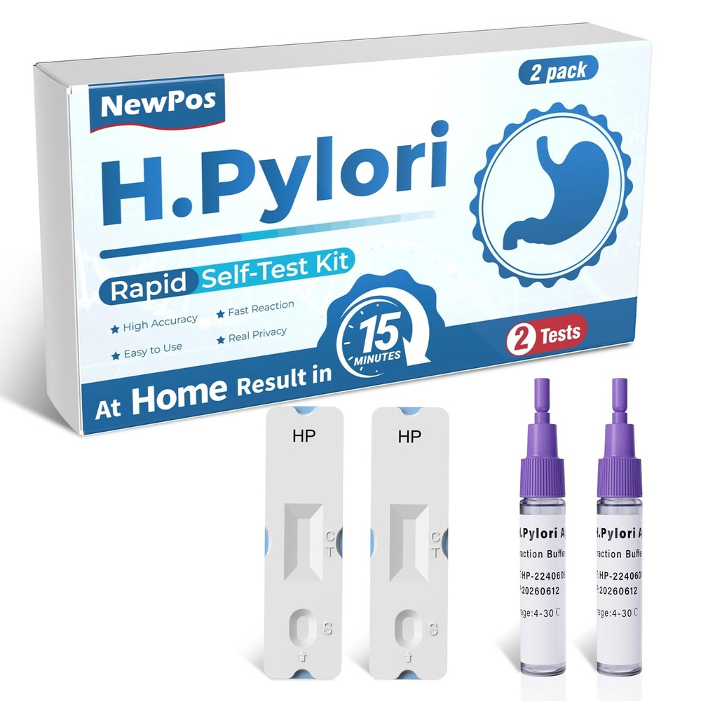 H Pylori Test Kit – 2 PCS Self-Test 99.9% Accurate Fast Results
