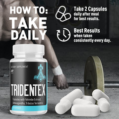 (2 Pack) Tridentex Advanced Male Health Support Formula Triden Tex 120 Capsules