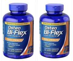 2×200 OSTEO BI-FLEX LOT 400 tablets Joint Shield Glucosamine Chondroitin 01/26