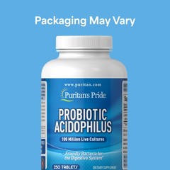 Puritan’s Pride Daily Probiotic Acidophilus, 100 250 Count (Pack of 1)