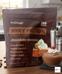 ProDough Gourmet Whey Isolate Hydrolized Protein Powder 703g Grass Fed New