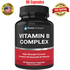 Complejo de vitamina B | Apoya la energía, el estrés y la inmunidad, 90 cápsulas