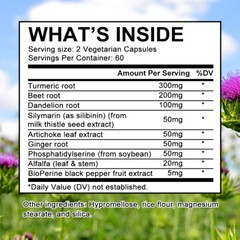 Liver Supplement With Milk Thistle Detox And Cleanse Cap Protects Cleanses Liver