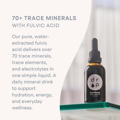 Organic Trace Minerals Electrolyte Drops with Fulvic Acid 2 oz Alkaline Liqui…