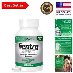 Balanced Nutrition with Sentry Senior Multivitamins – 125 Count for Adults 55+