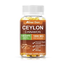 120 Ceylon Cinnamon Capsules 1800mg | Heart Health , Blood Sugar Support Non-GMO