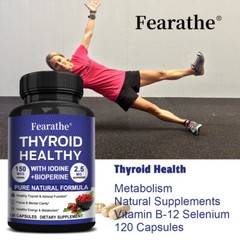 Thyroid Health with Iodine, Bioperine – Thyroid Supplement for Women and Men
