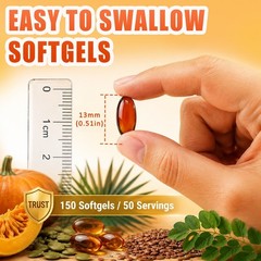 4500mg Max‑Strength Pumpkin Seed Oil & Saw Palmetto Supplement, 100 Servings