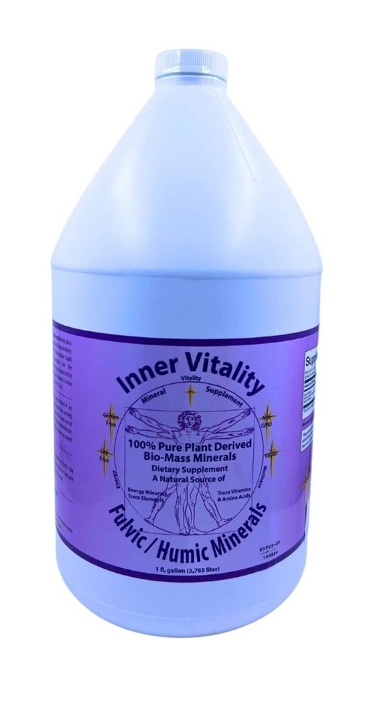 Inner Vitality Fulvic Humic Mineral Blend 128 Fl Oz Wellness Supplement