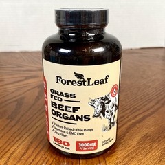 ForestLeaf ~ Grass Fed Beef Organs Supplement 3000 mg ~ 180 Caps ~ Exp 06/2028