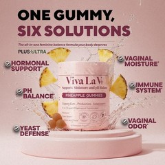 8-In-1 Slippery Elm Vaginal Probiotic Gummies for Women – Intimate Moisture, Bal