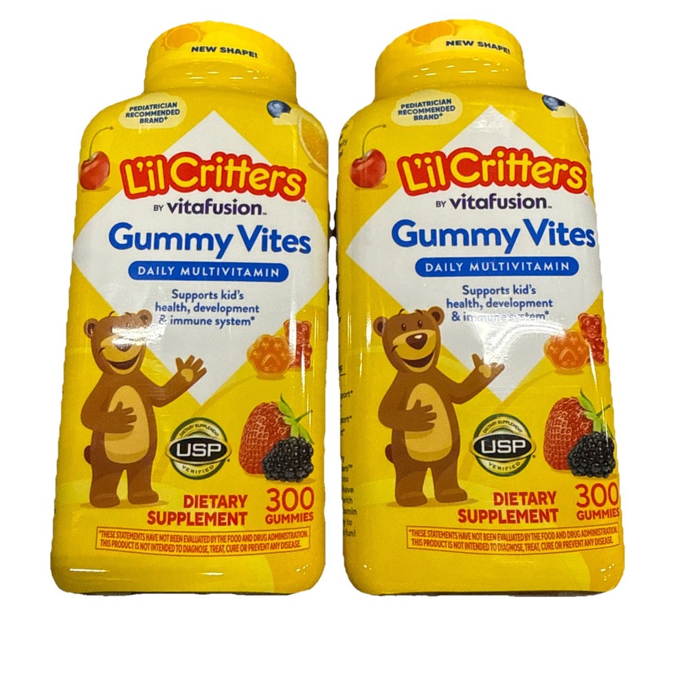 Lil’ Critters Vitafusion Gummy Vites Multivitamin Vitamin, 300ct – 2 PACK