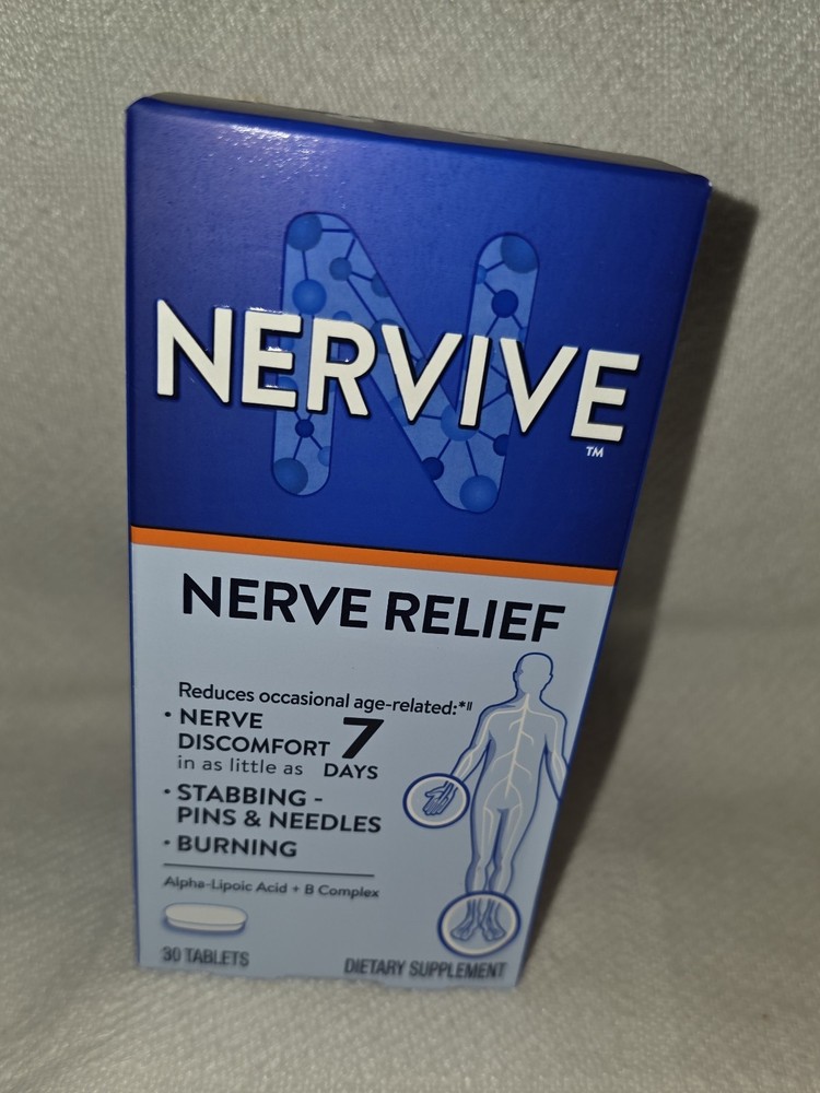 Nervive Nerve Relief, Reduces Nerve Pain & Discomfort, 30 Tablets – EXP 12/2028