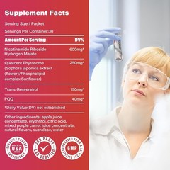 ZOOONE NR1000 -NAD+ Berry Flavor Drink Mix For Skin Aging Support Energy, Focus