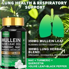 2pc Mullein Lung Cleanse Herbal Lung Detox & Cleanse for Respiratory Lung Health