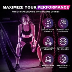 Oshicar Creatine Gummies For Women 3 Gummies 5G Creatine Monohydrate
