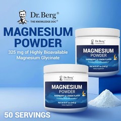 Dr. Berg Magnesium Glycinate Powder for Sleep, Relaxation & Stress Relief 8.47oz