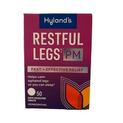 Hyland’s Restful Legs PM, 50 Tablets, Homeopathic, Calms Agitated Legs EXP 2028