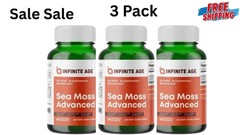 3 Pack INFINITE AGE Sea Moss Advanced 1250mg Superfood, High-Potency 60 Capsule