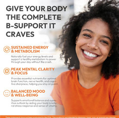 Vitamin B Complex with B1, B2, B3, B5, B6, B7, B9, B12 Taurine–Immune Support, E