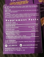 (2) New Nordic Blue Berry Eye Vitamin (60 Tabs Each) ~EXP: 9/26