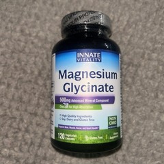 Innate vitality magnesium glycinate 500mg 120 Vegetarian Capsules Exp: 6/2026