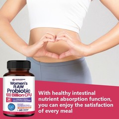 Women’s Raw Probiotic 100 Billion CFU 60 Caps Brand New Wholesome Wellness