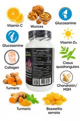 Organic Supplements Joint Support Turmeric Glucosamine Anti Inflammatory support