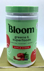 Bloom Greens & Superfoods Powder APPLE CIDER Flavor 5.4 oz-25 serv. EXP.6/26