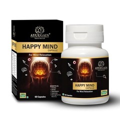 Happy Mind Herbal Capsules for Stress, Anxiety, Memory & Mood – 60 Veg Caps D299