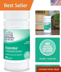 Essential Daily Health Multivitamin Tablets – 100 Count, No Artificial Additives