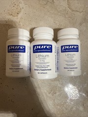 Pure Encapsulations, 3 PACK, Lithium (Orotate), 5 mg, 1mg, 1 Mg