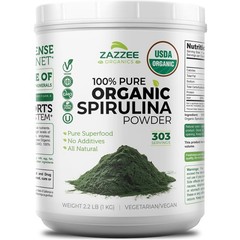 Zazzee USDA Organic Spirulina Powder, 2.2 Pounds (1 35.27 Ounce (Pack of 1)