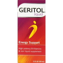 Geritol Liquid Energy Support B Vitamins Pack of 4 Bottles 48 Oz