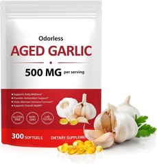 Aged Garlic Extract Odorless Energy 300 Softgels Ajo Envejecido Ajo Sin Olor