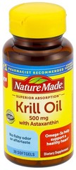 Nature Made, Superior Absorption Krill Oil 500mg with Omega 3 Softgels, 30