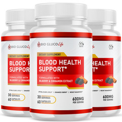 (3 Pack) Bio Gluco Life Advanced Support Blood Supplement 180 Capsules