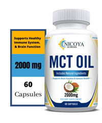 MCT Oil 2000mg – For Skin Care, Weight Loss, Immune Support, & Brain Health