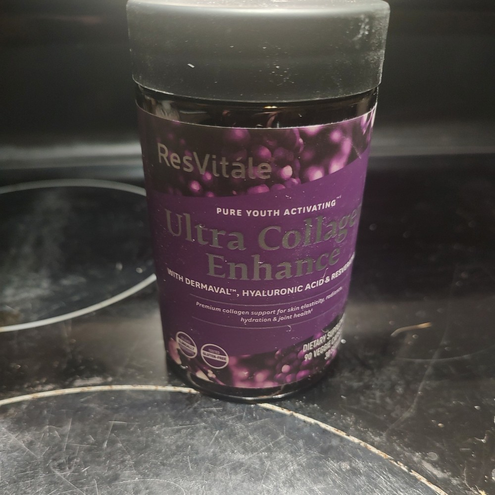 ResVitále Ultra Collagen Enhance Skin Care Supplement with Resveratrol 90 Caps