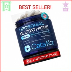 Cata-Kor Liposomal Glutathione 1000mg – Ultra High Absorption with Resveratrol,