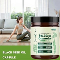 16 in 1 Organic Sea Moss Gummy | Irishmoss Extract 6000Mg | Green Apple Flavor