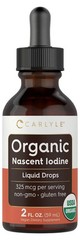 Organic Nascent Iodine Liquid Drops | 2 Fl Oz | Vegan Supplement | Non-g