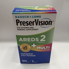 PreserVision AREDS 2 Formula + Multivitamin 100 Soft Gels Bausch Lomb Exp 08/27