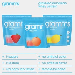 NEW GRAMMS Clear Protein Powder Whey Isolate 20g Protein Zero Sugar