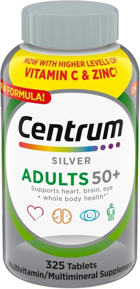 Centrum Silver Adults 50+ 325 Tablets Multivitamin Supplement AMAZING RESULTS!