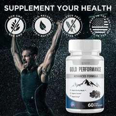 (1 Pack) Gold Performance for Men Advanced Formula Vitamin Supplement 60 Caps