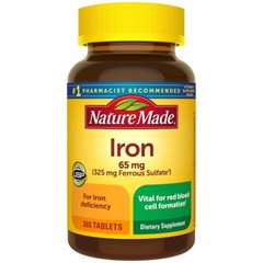 Nature Made Iron 65 mg – 365 Tablets Dietary Supplement